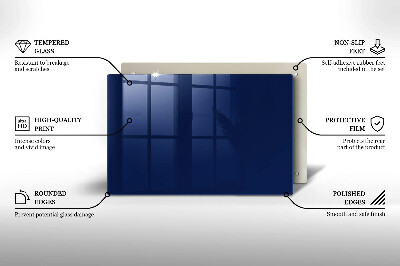 Grafkaars onderzetter rectangular Blauwe kleur