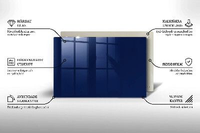 Grafkaars onderzetter rectangular Blauwe kleur