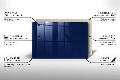 Grafkaars onderzetter rectangular Blauwe kleur