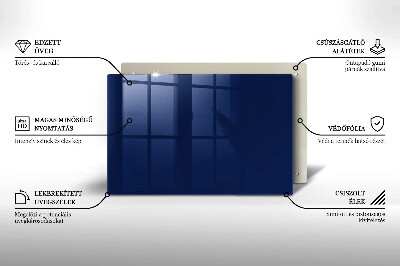 Grafkaars onderzetter rectangular Blauwe kleur