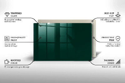 Grafkaars onderzetter rectangular Groene kleur