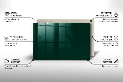 Grafkaars onderzetter rectangular Groene kleur