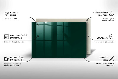 Grafkaars onderzetter rectangular Groene kleur