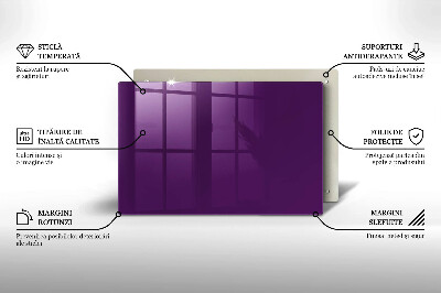 Grafkaars onderzetter rectangular Violet
