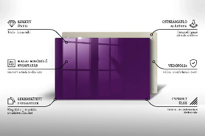 Grafkaars onderzetter rectangular Violet