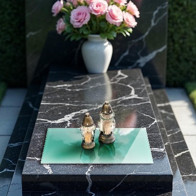 Grafkaars onderzetter rectangular Groene kleur