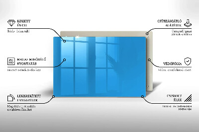 Grafkaars onderzetter rectangular Blauwe kleur