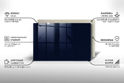 Grafkaars onderzetter rectangular Marineblauwe kleur