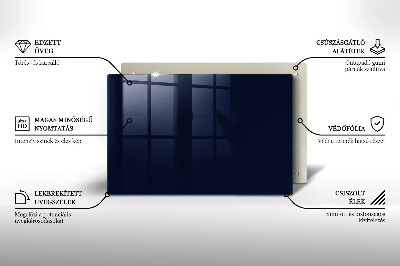 Grafkaars onderzetter rectangular Marineblauwe kleur
