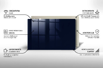 Grafkaars onderzetter rectangular Marineblauwe kleur