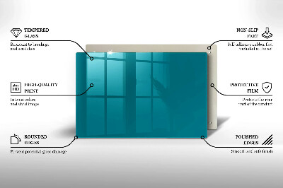 Grafkaars onderzetter rectangular Turquoise kleur