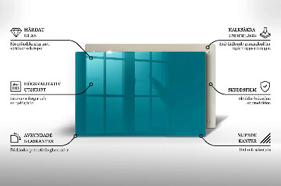 Grafkaars onderzetter rectangular Turquoise kleur