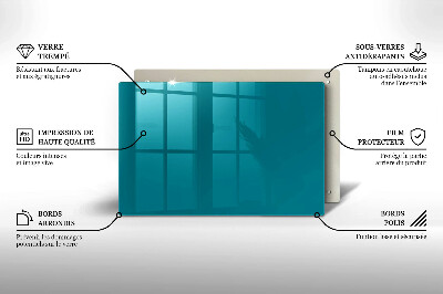 Grafkaars onderzetter rectangular Turquoise kleur