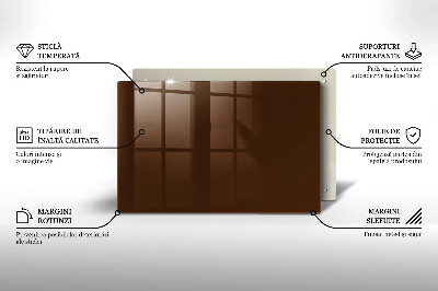 Grafkaars onderzetter rectangular Bruine kleur