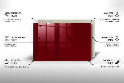 Grafkaars onderzetter rectangular Bourgondische kleur