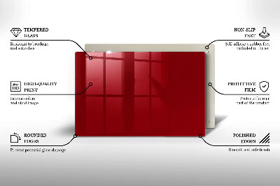 Grafkaars onderzetter rectangular Rode kleur