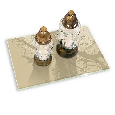 Grafkaars onderzetter rectangular Beige kleur