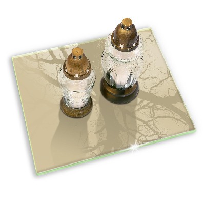 Grafkaars onderzetter rectangular Beige kleur