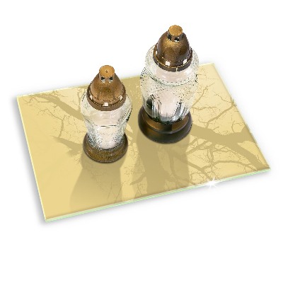 Grafkaars onderzetter rectangular Gele kleur