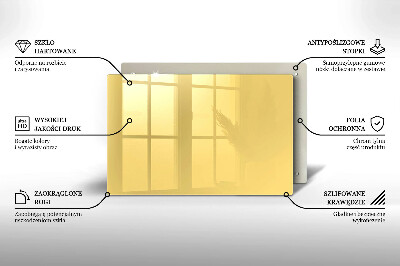 Grafkaars onderzetter rectangular Gele kleur