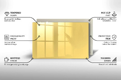 Grafkaars onderzetter rectangular Gele kleur