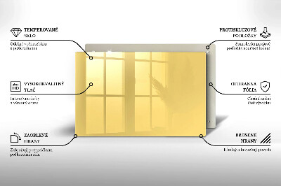 Grafkaars onderzetter rectangular Gele kleur