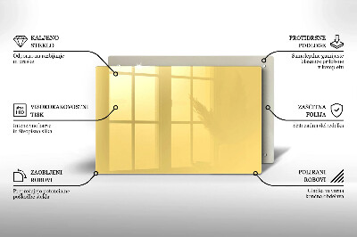 Grafkaars onderzetter rectangular Gele kleur