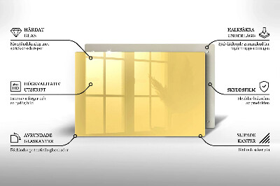 Grafkaars onderzetter rectangular Gele kleur