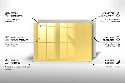 Grafkaars onderzetter rectangular Gele kleur