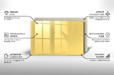 Grafkaars onderzetter rectangular Gele kleur