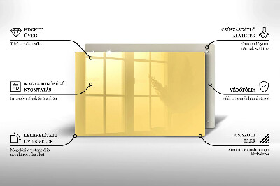 Grafkaars onderzetter rectangular Gele kleur