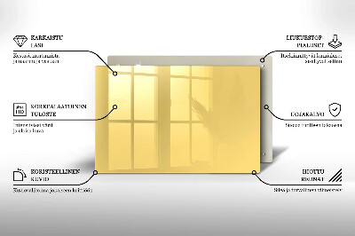 Grafkaars onderzetter rectangular Gele kleur
