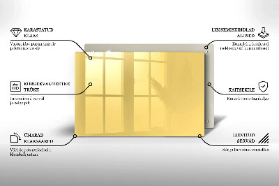 Grafkaars onderzetter rectangular Gele kleur