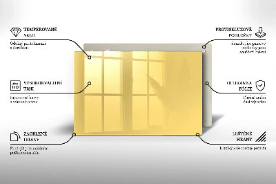 Grafkaars onderzetter rectangular Gele kleur