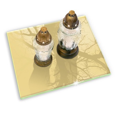 Grafkaars onderzetter rectangular Gele kleur