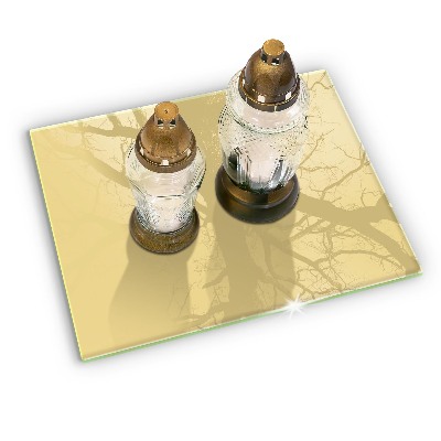 Grafkaars onderzetter rectangular Gele kleur