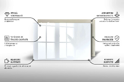 Grafkaars onderzetter rectangular Kleur wit