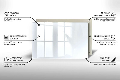 Grafkaars onderzetter rectangular Kleur wit