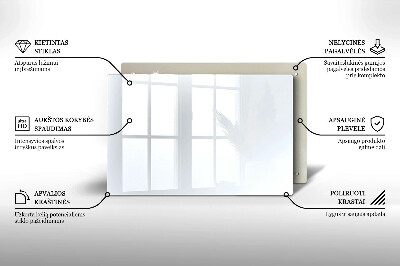 Grafkaars onderzetter rectangular Kleur wit