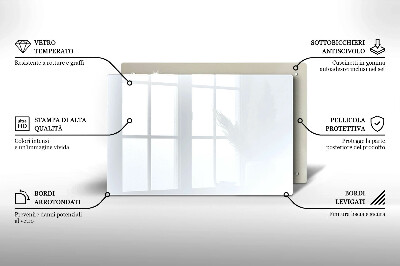 Grafkaars onderzetter rectangular Kleur wit