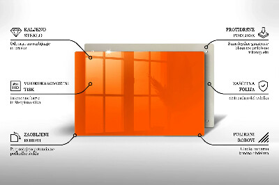 Grafkaars onderzetter rectangular Oranje kleur
