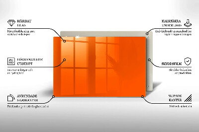 Grafkaars onderzetter rectangular Oranje kleur