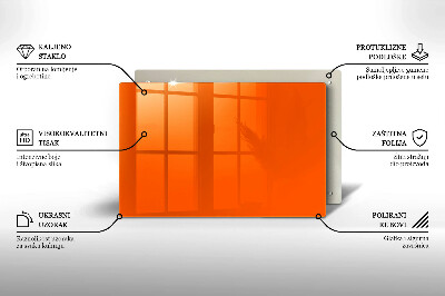 Grafkaars onderzetter rectangular Oranje kleur