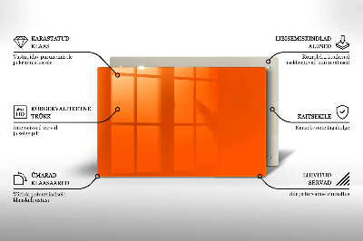 Grafkaars onderzetter rectangular Oranje kleur