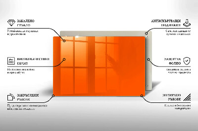 Grafkaars onderzetter rectangular Oranje kleur