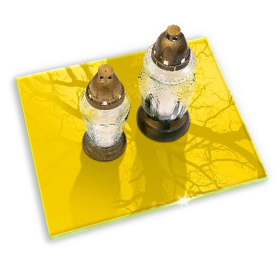 Grafkaars onderzetter rectangular Gele kleur