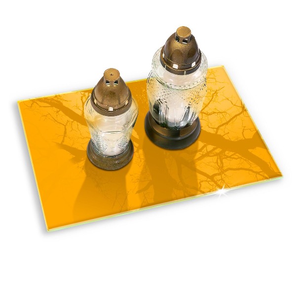 Grafkaars onderzetter rectangular Donkergele kleur