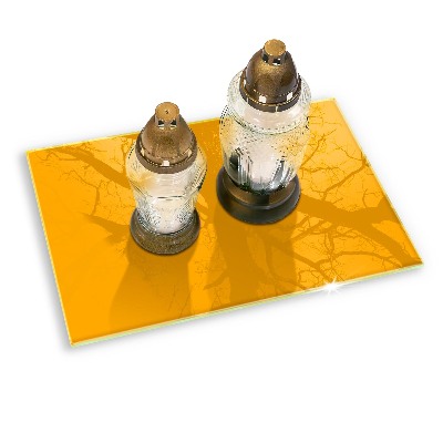 Grafkaars onderzetter rectangular Donkergele kleur