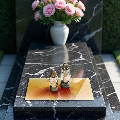 Grafkaars onderzetter rectangular Donkergele kleur