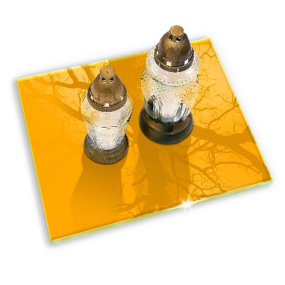 Grafkaars onderzetter rectangular Donkergele kleur